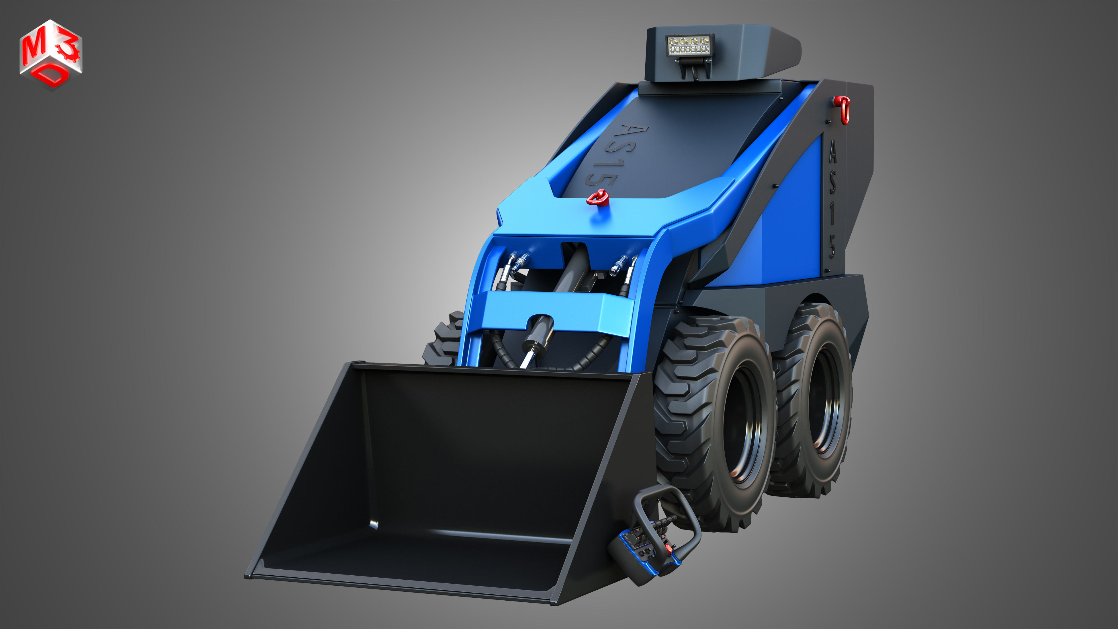AS15 - Mini Skid Steer  - Loader Bucket 3D model_16