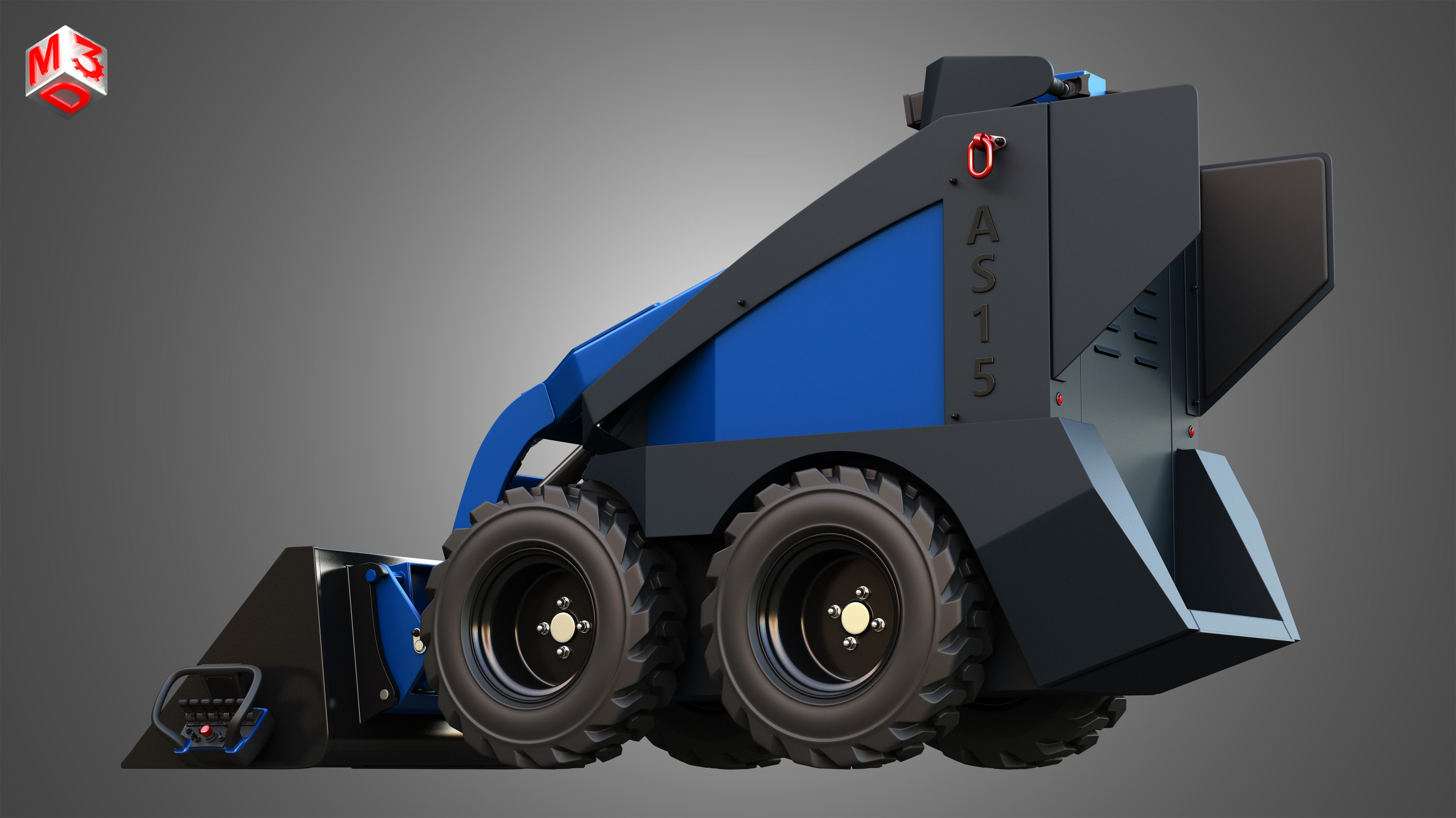 AS15 - Mini Skid Steer  - Loader Bucket 3D model_15