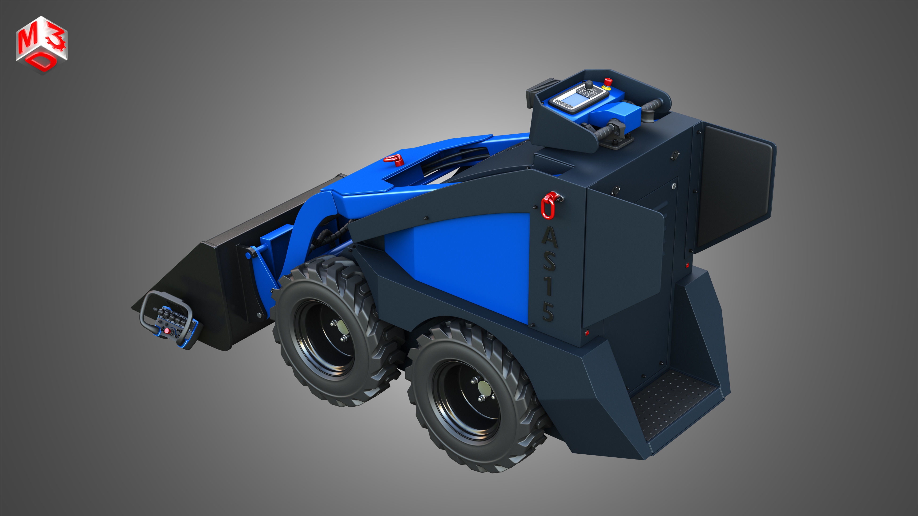 AS15 - Mini Skid Steer  - Loader Bucket 3D model_21