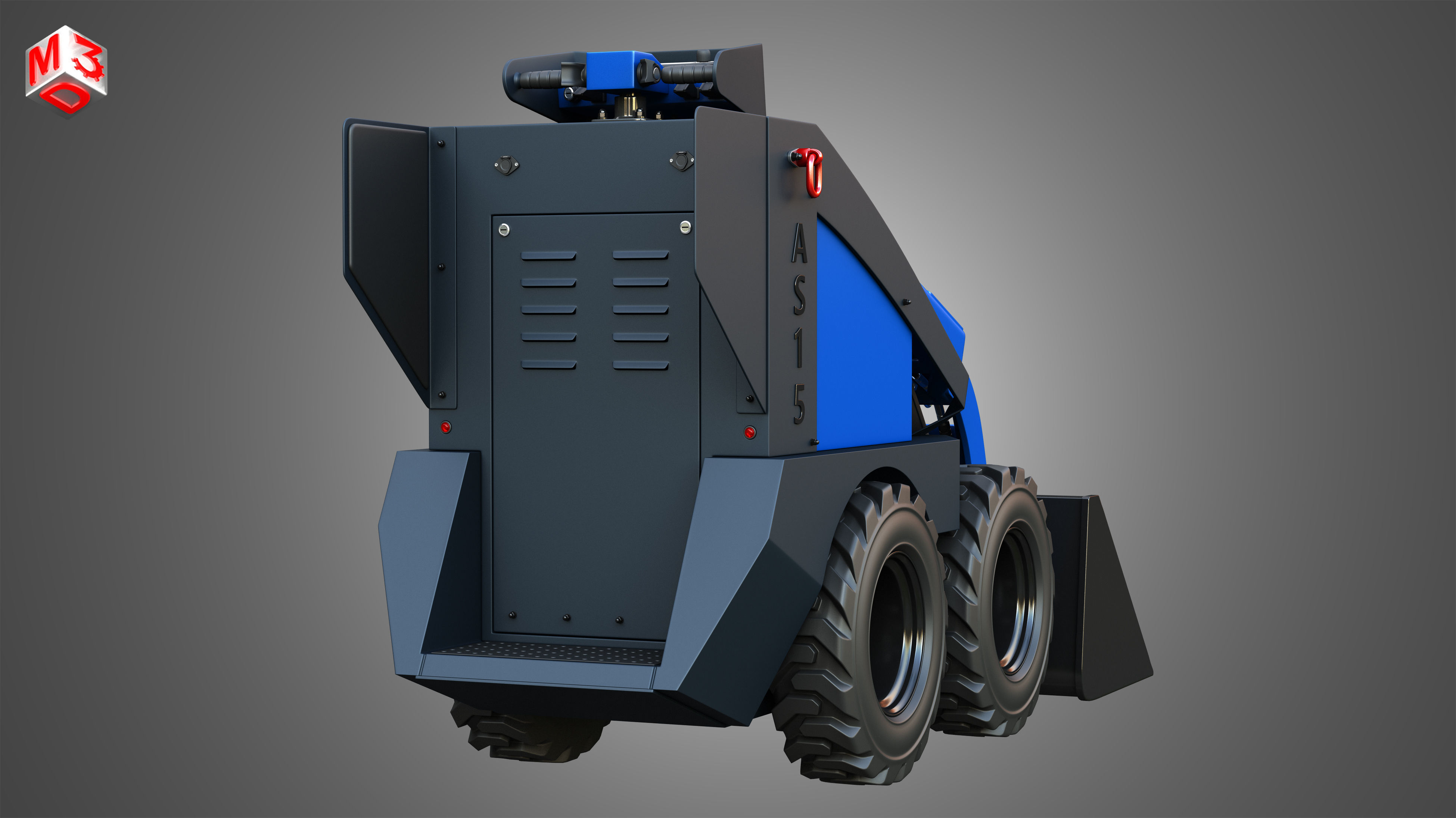 AS15 - Mini Skid Steer  - Loader Bucket 3D model_17