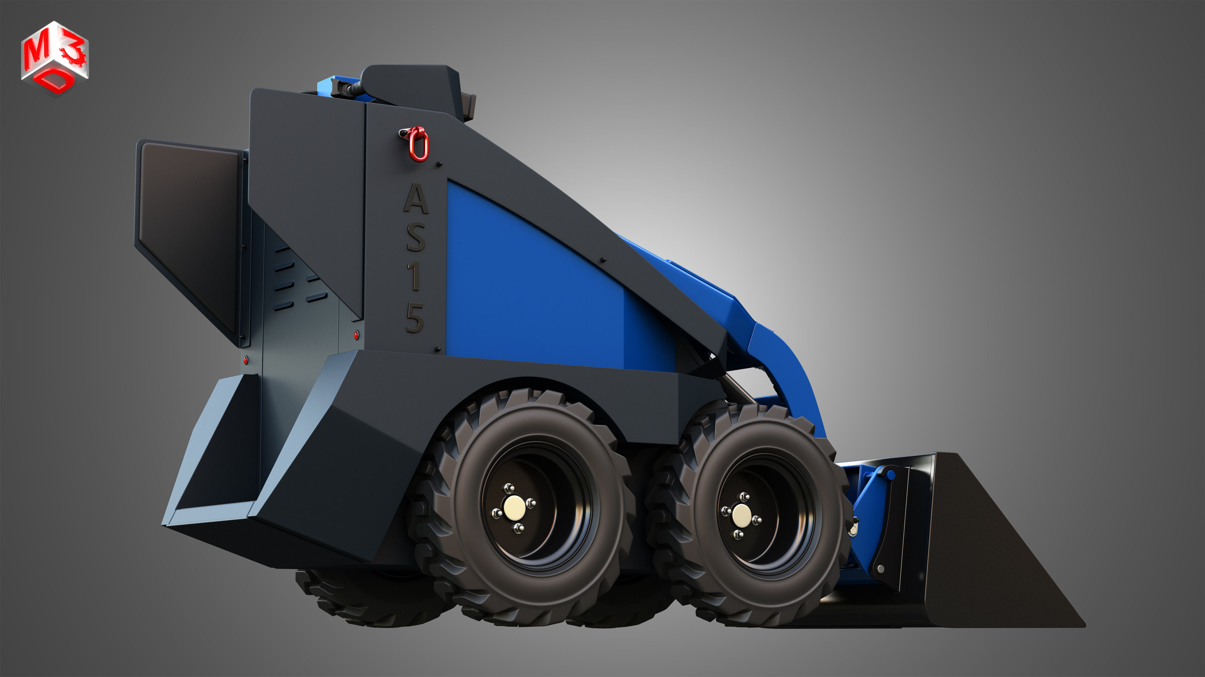 AS15 - Mini Skid Steer  - Loader Bucket 3D model_13
