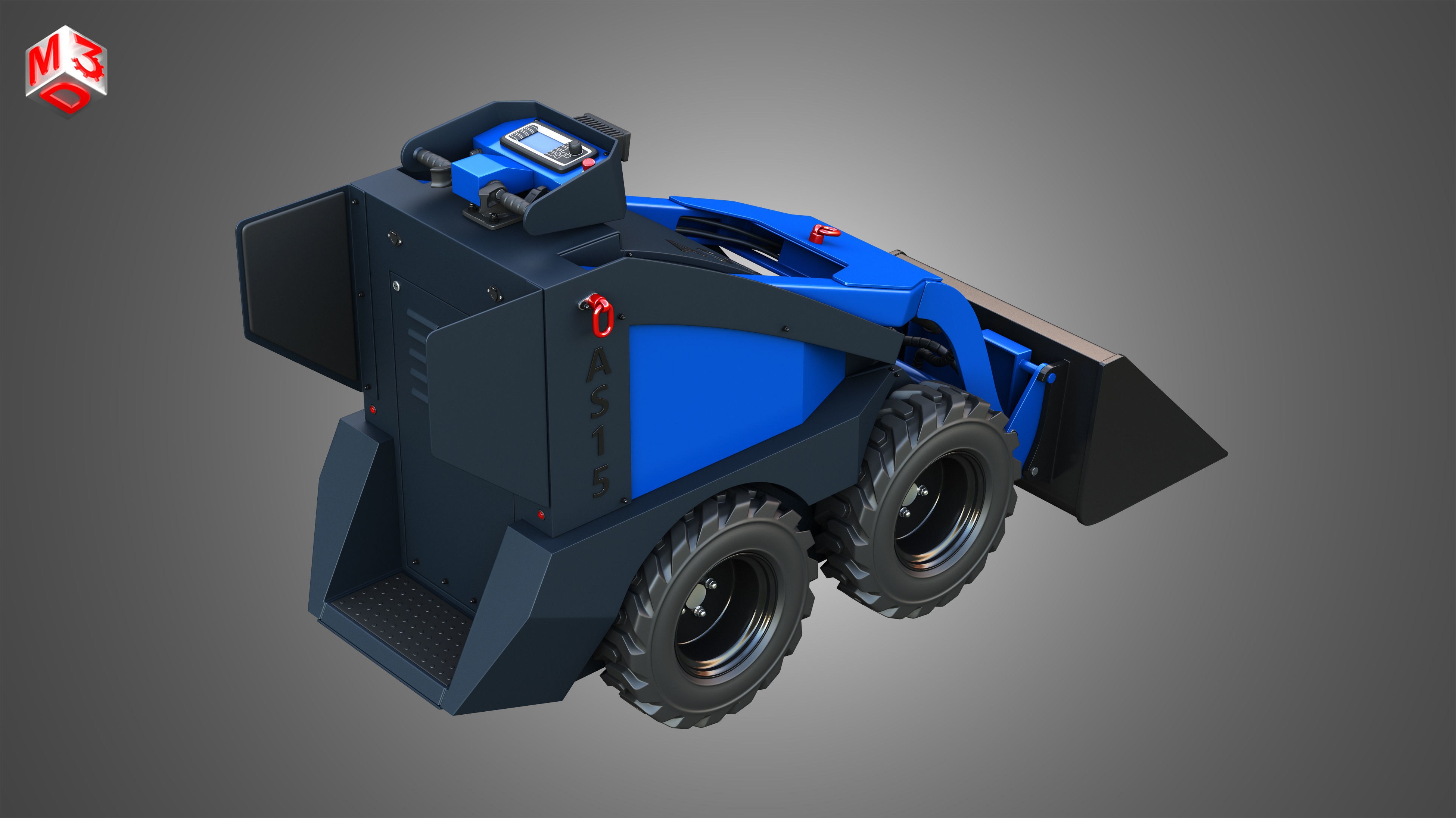 AS15 - Mini Skid Steer  - Loader Bucket 3D model_19