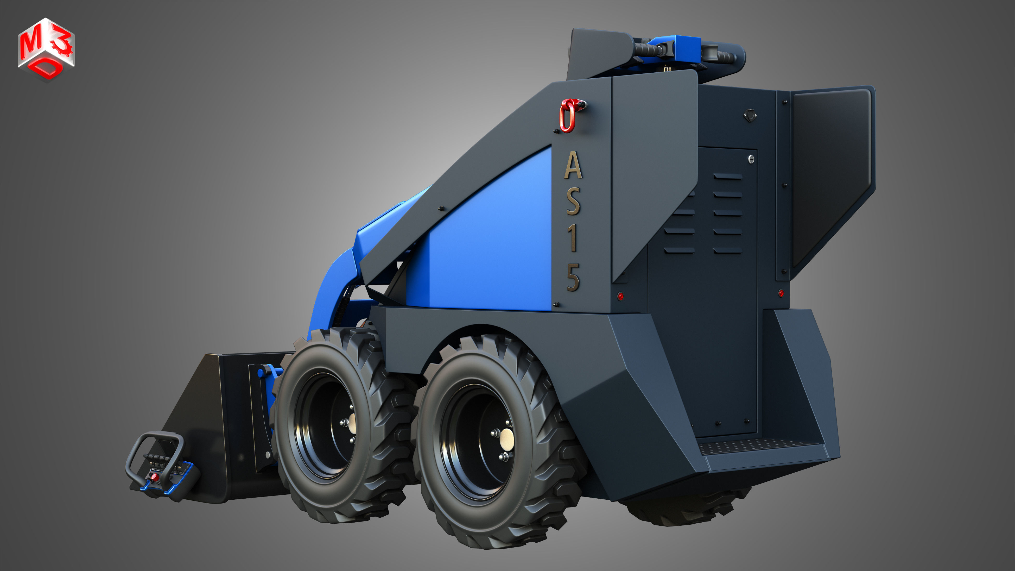 AS15 - Mini Skid Steer  - Loader Bucket 3D model_8