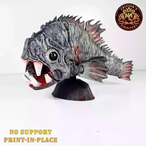 ARTICULATED PRINT-IN-PLACE MONSTER PIRANHA