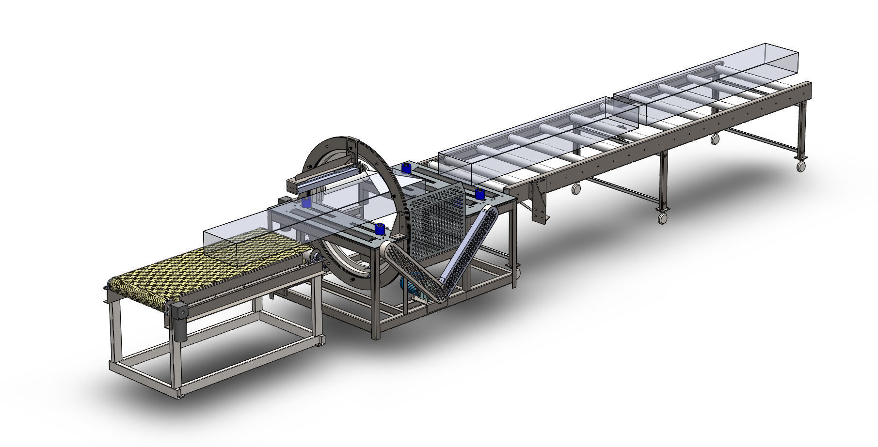 Horizontal Film Wrapping Machine 3D model_2