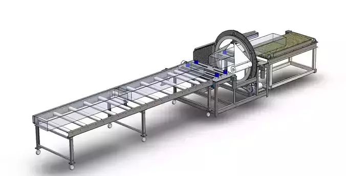Horizontal Film Wrapping Machine 3D model Horizontal Film Wrapping Machine 3D model