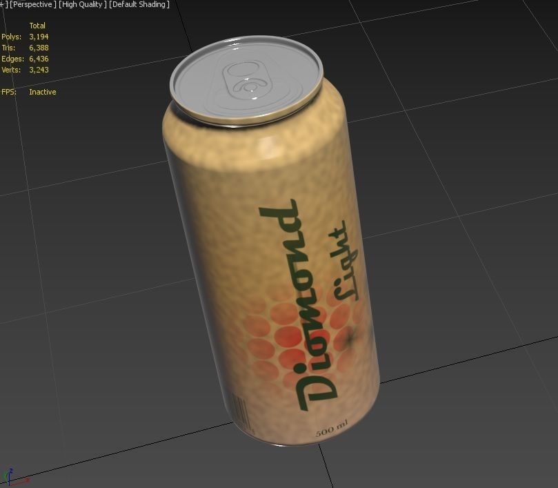 Drink Can Standart 500 ml Low-poly 3D model_30