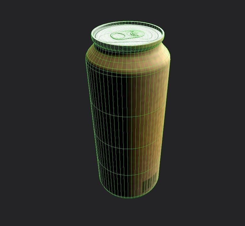 Drink Can Standart 500 ml Low-poly 3D model_11