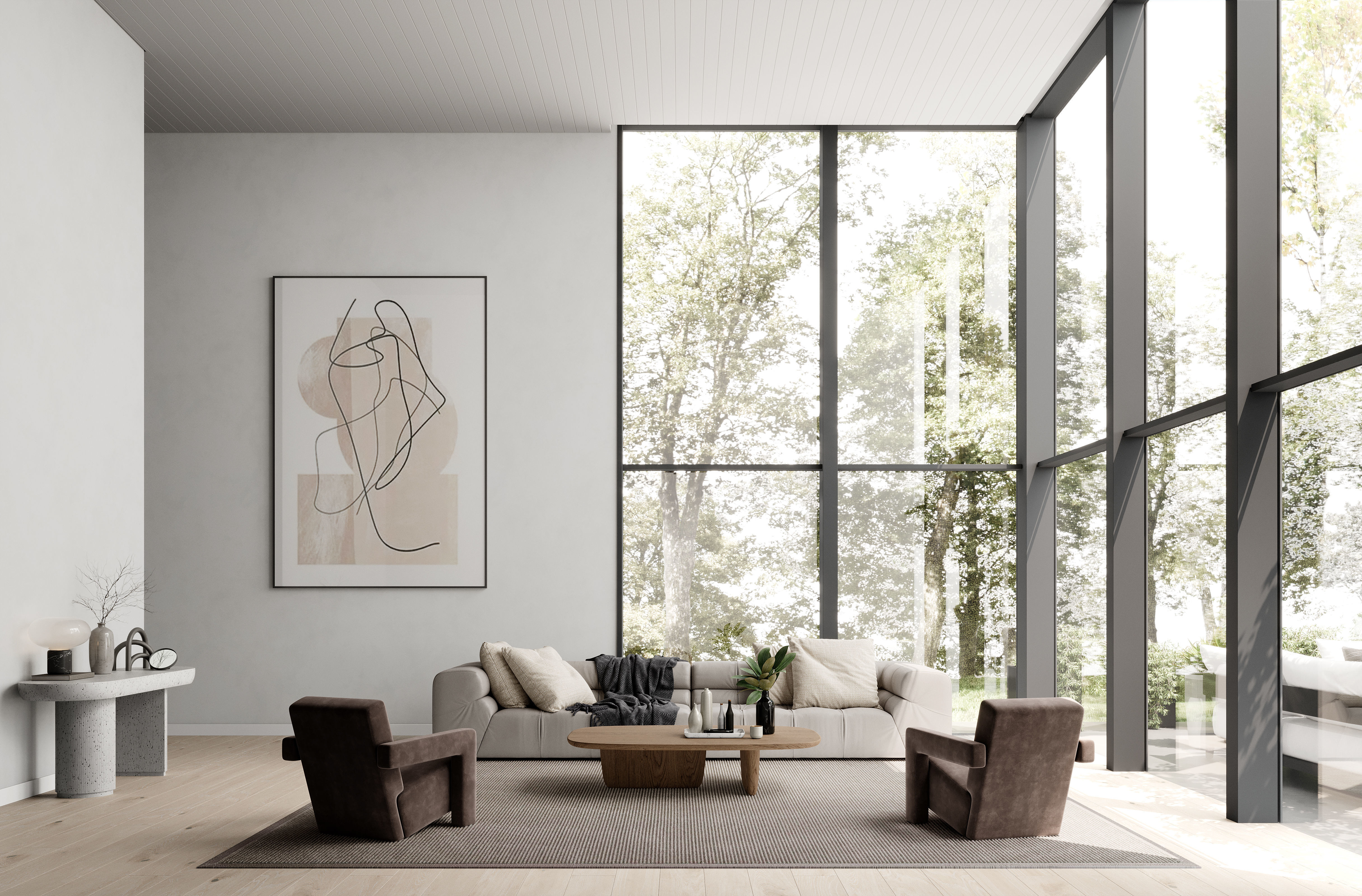 Midcentury Saloon Design - Download Scene 3D model_4