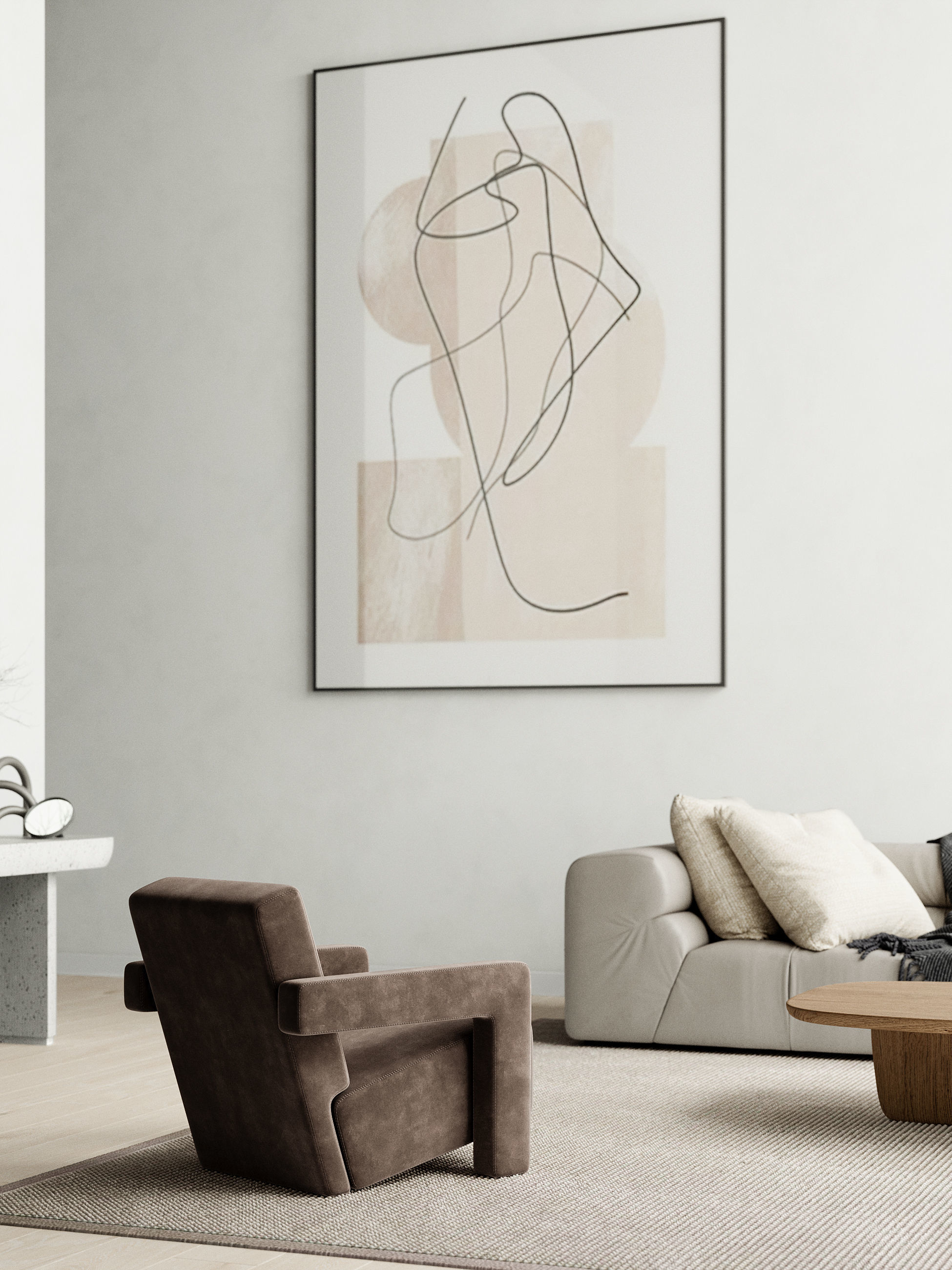 Midcentury Saloon Design - Download Scene 3D model_3