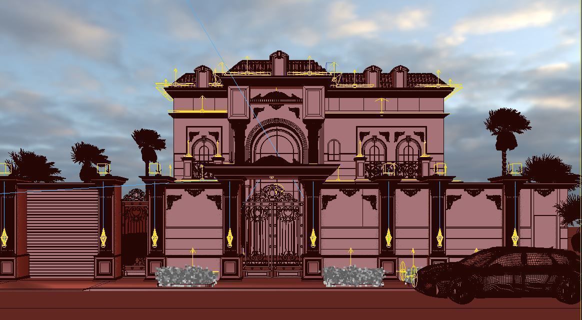 NEW CLASSIC VILLA 3D model_2