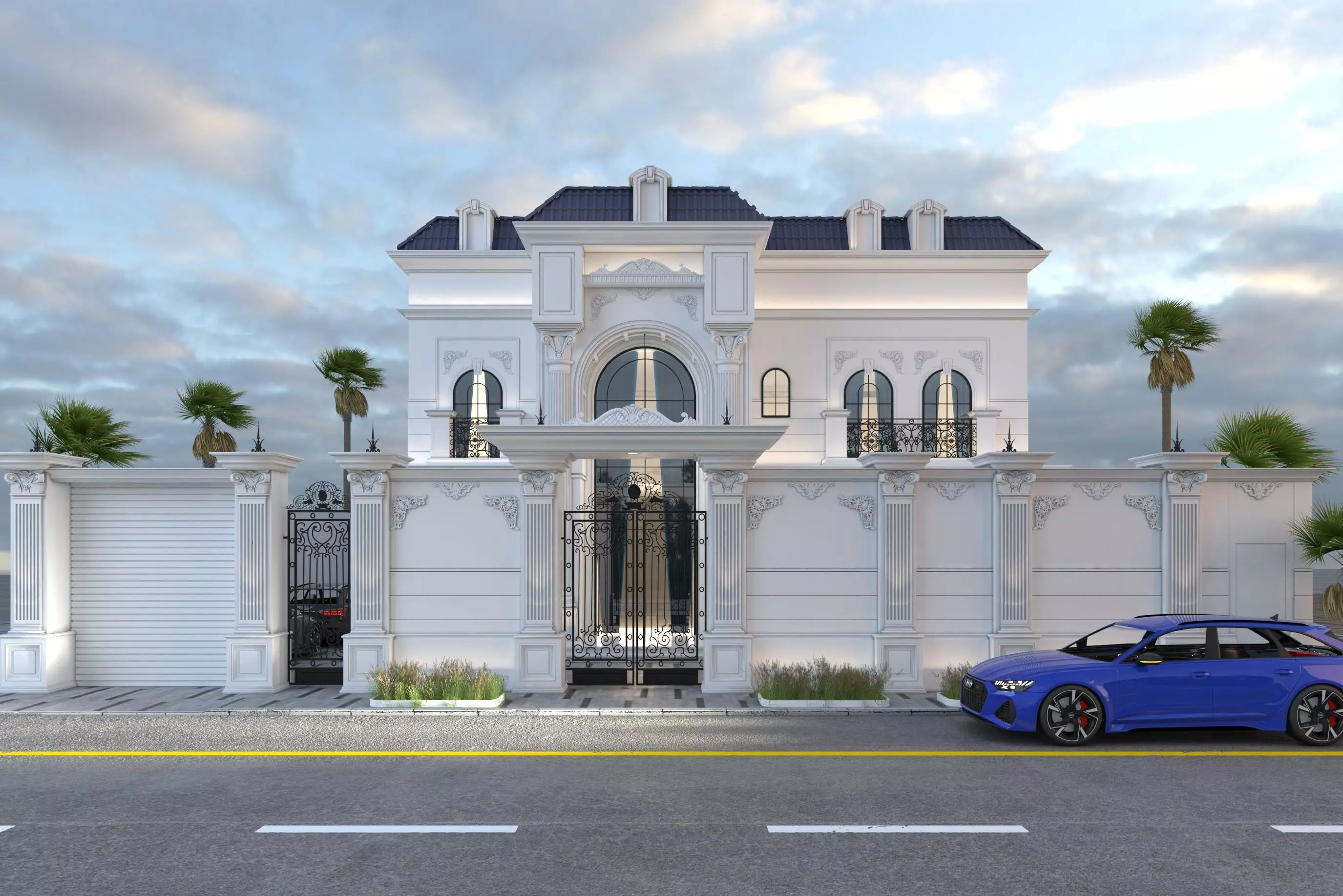 NEW CLASSIC VILLA 3D model_0