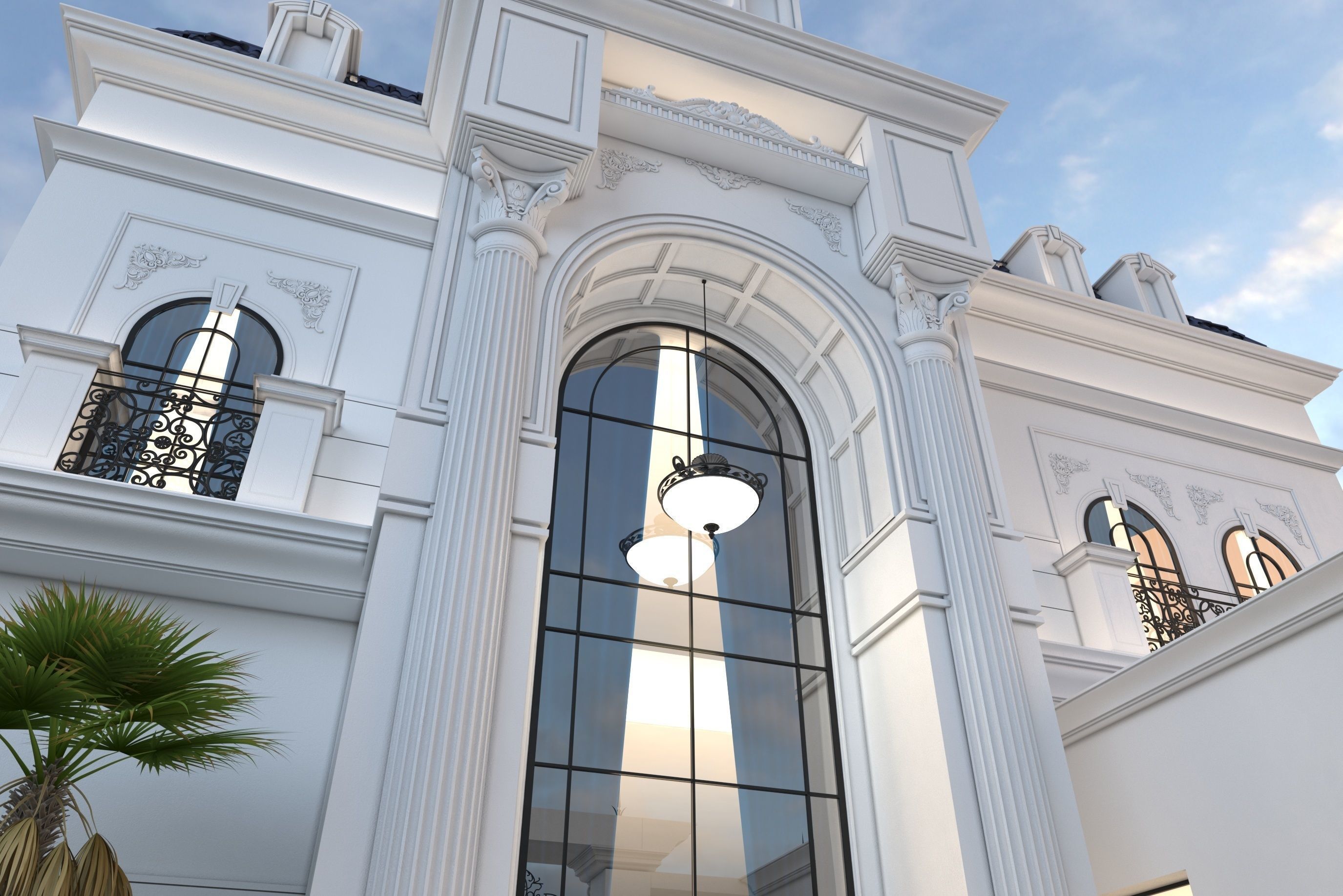 NEW CLASSIC VILLA 3D model_1