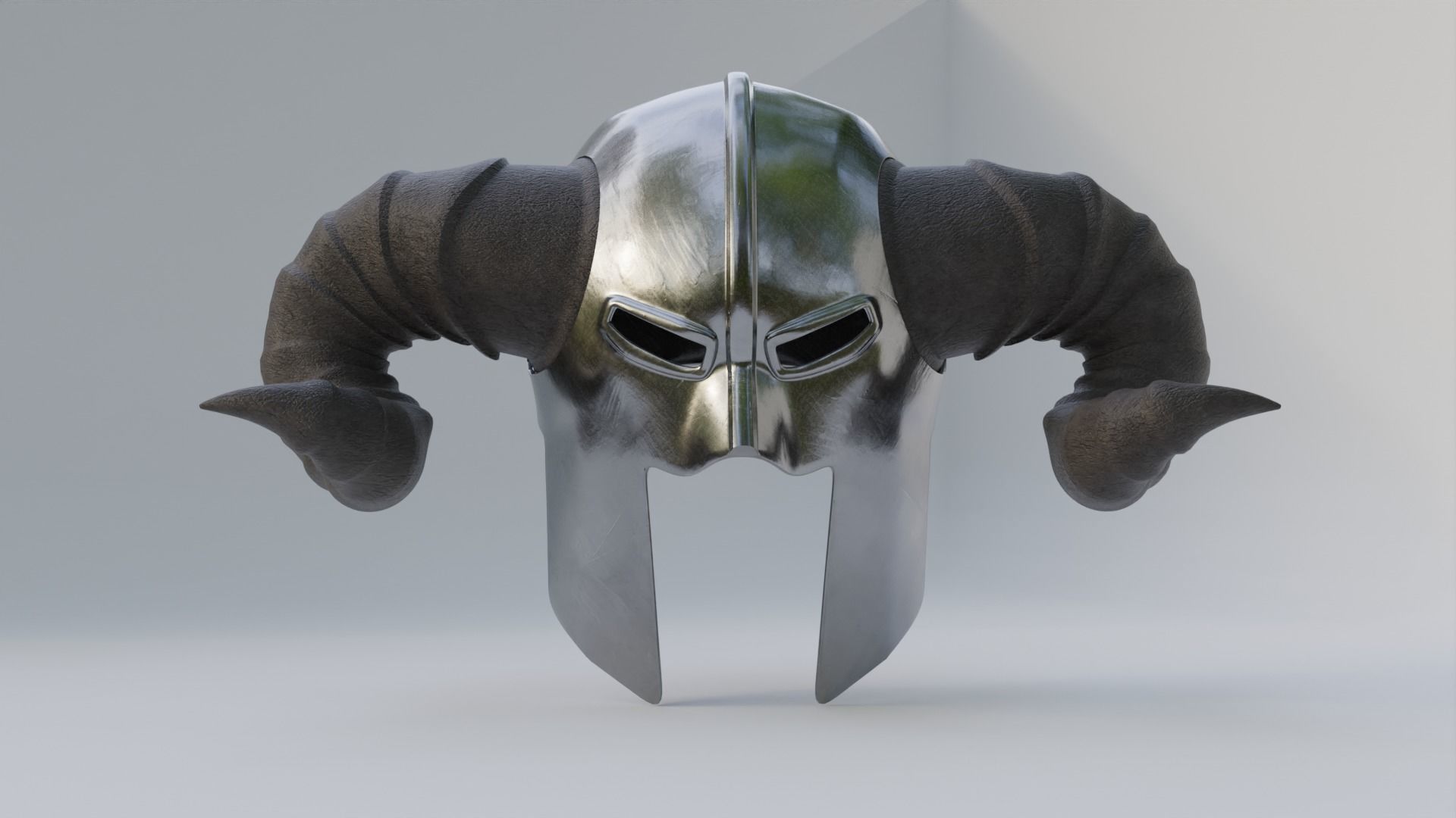 Viking Style Warrior Helmet Low-poly 3D model_5