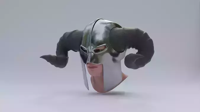Viking Style Warrior Helmet Low-poly 3D model