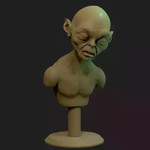 Gollum bust for 3D print 3D print model