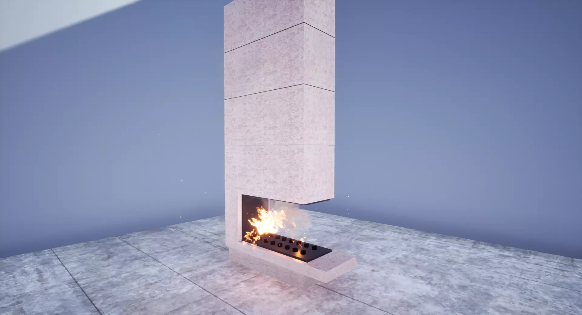 Fire Place 3d Free 3D model_0