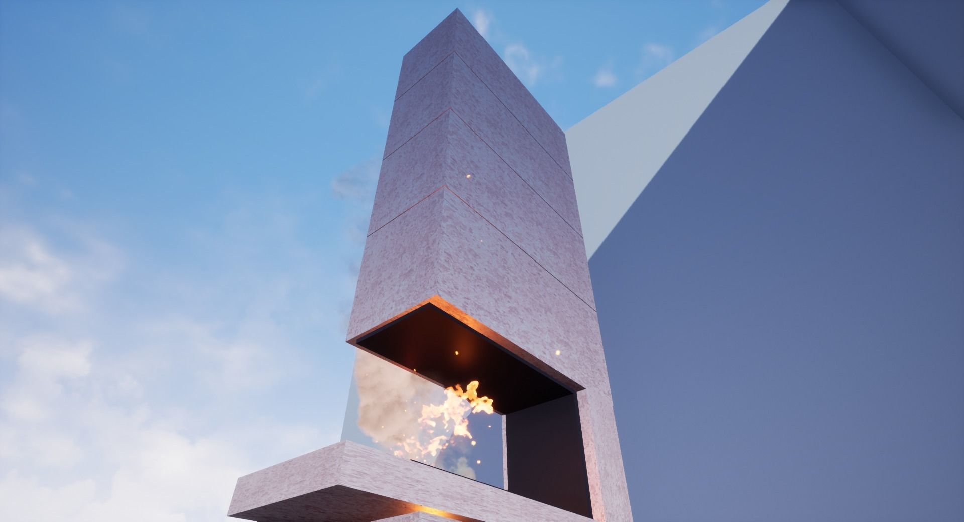 Fire Place 3d Free 3D model_3