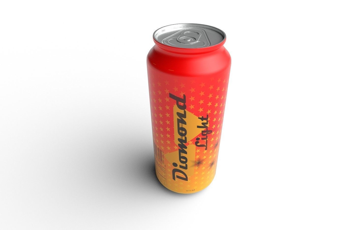 Drink Can Standart 473 ml Low-poly 3D model_1