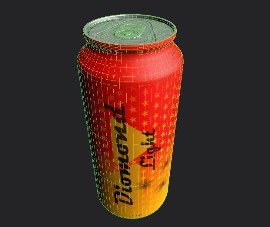 Drink Can Standart 473 ml Low-poly 3D model_2