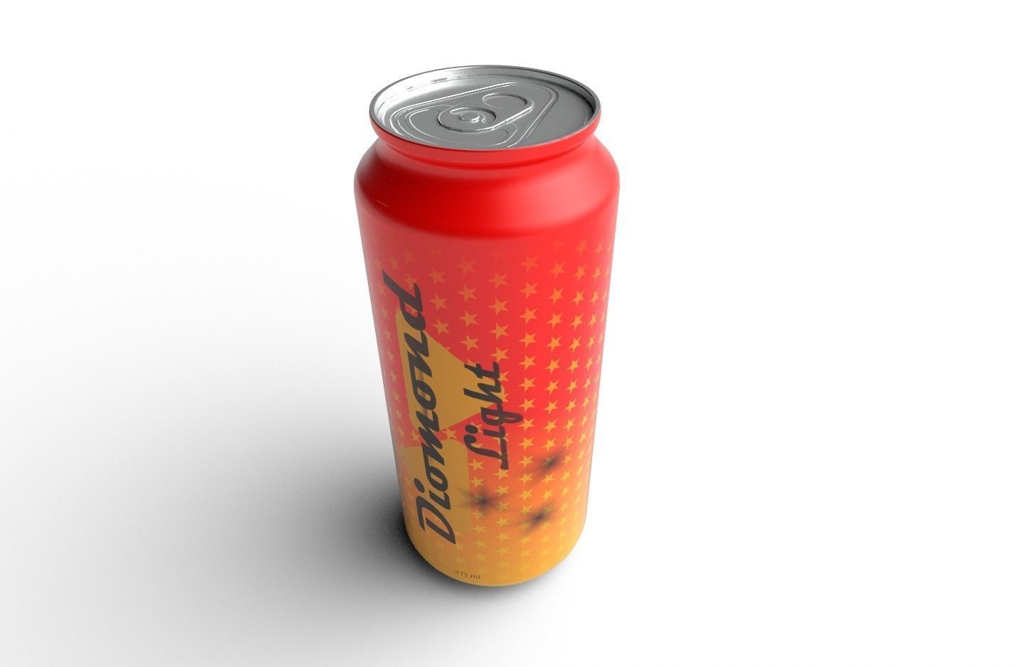 Drink Can Standart 473 ml Low-poly 3D model_3
