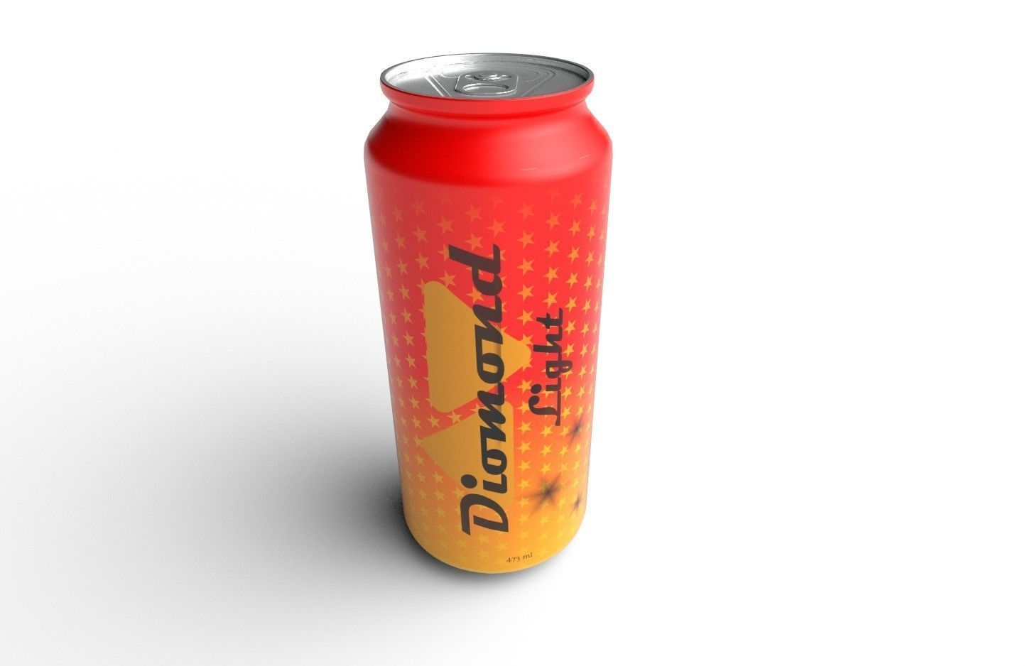 Drink Can Standart 473 ml Low-poly 3D model_7