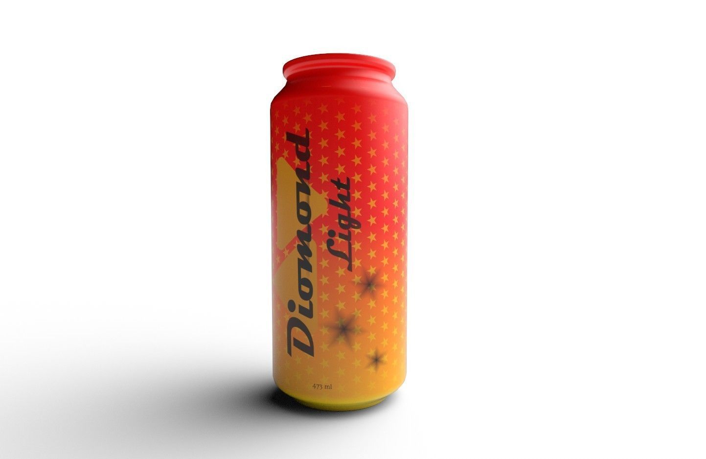 Drink Can Standart 473 ml Low-poly 3D model_10