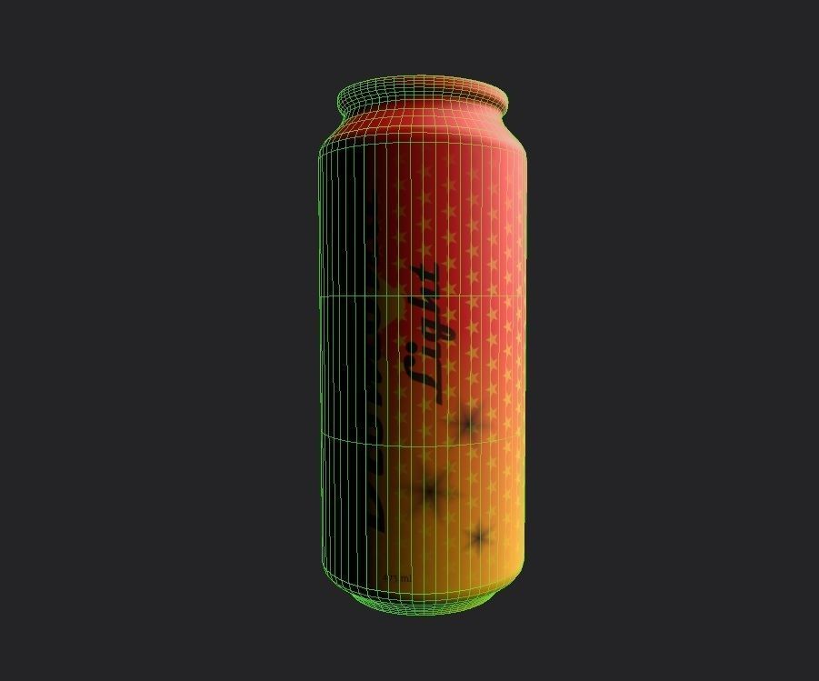 Drink Can Standart 473 ml Low-poly 3D model_11