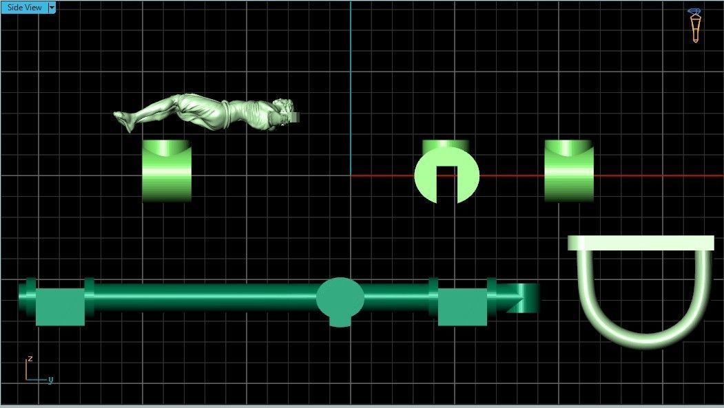 stylish pendant cross with jesus and diamond stones 3D print model_35