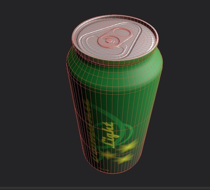 Drink Can Standart 440 ml Low-poly 3D model_10