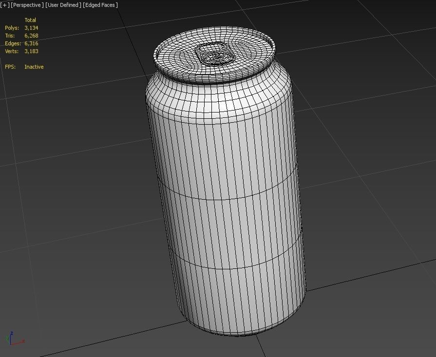 Drink Can Standart 440 ml Low-poly 3D model_26