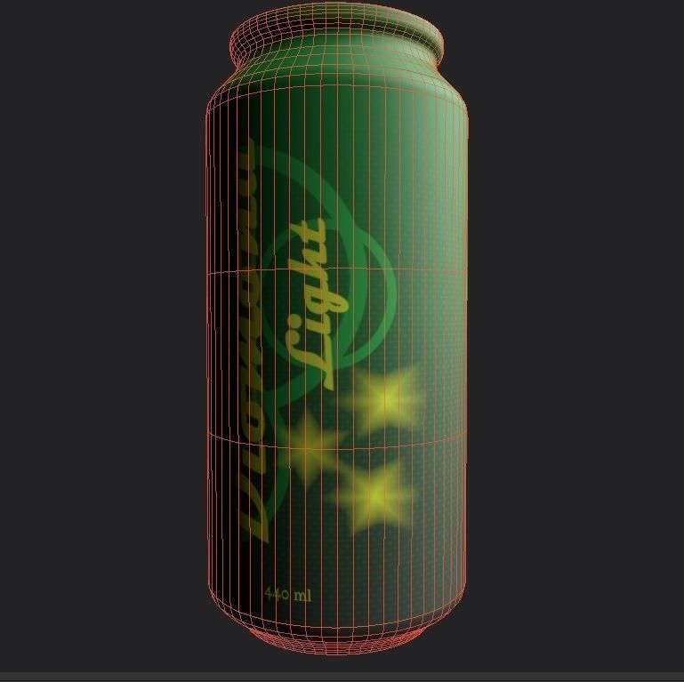 Drink Can Standart 440 ml Low-poly 3D model_11