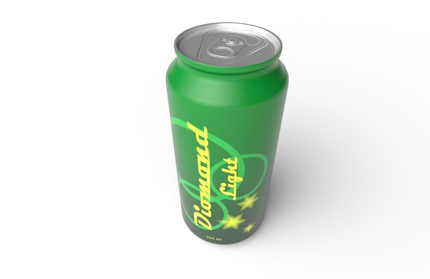 Drink Can Standart 440 ml Low-poly 3D model_1