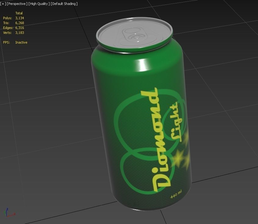 Drink Can Standart 440 ml Low-poly 3D model_27