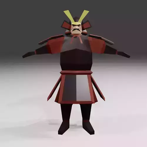 Lowpoly Shogun model 01