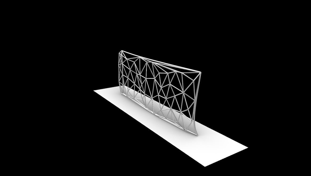 Triangulated Wall random points v3 3D model_16