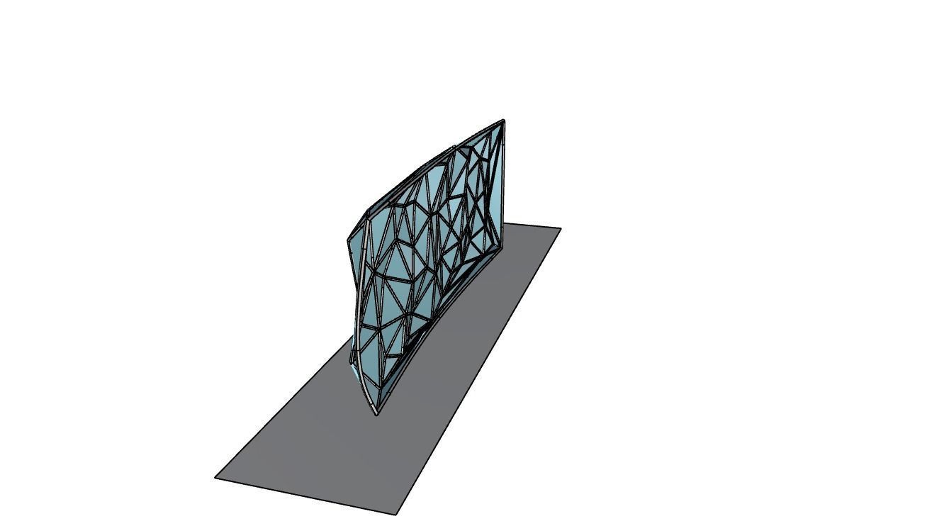 Triangulated Wall random points v3 3D model_40