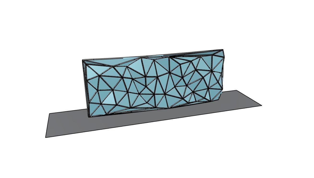 Triangulated Wall random points v3 3D model_22
