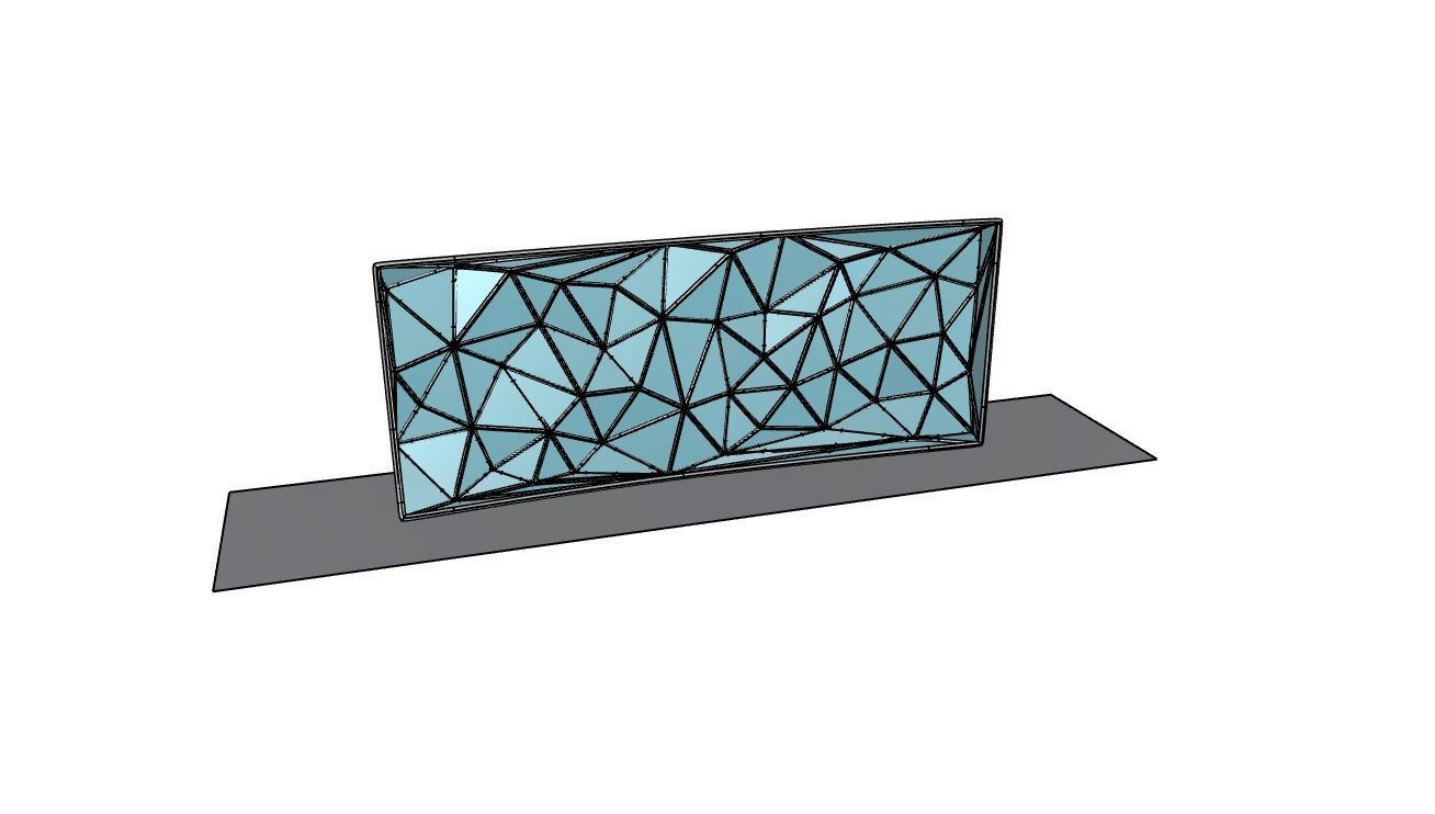 Triangulated Wall random points v3 3D model_24