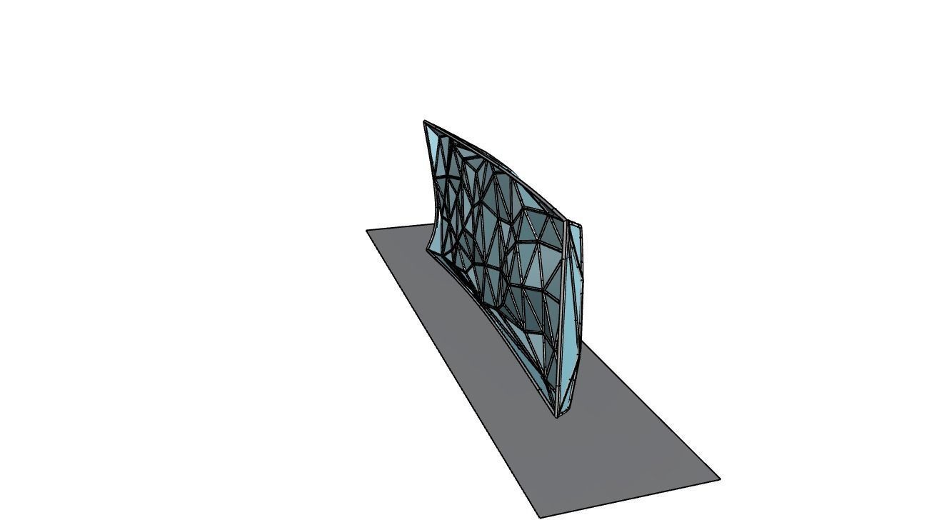 Triangulated Wall random points v3 3D model_29