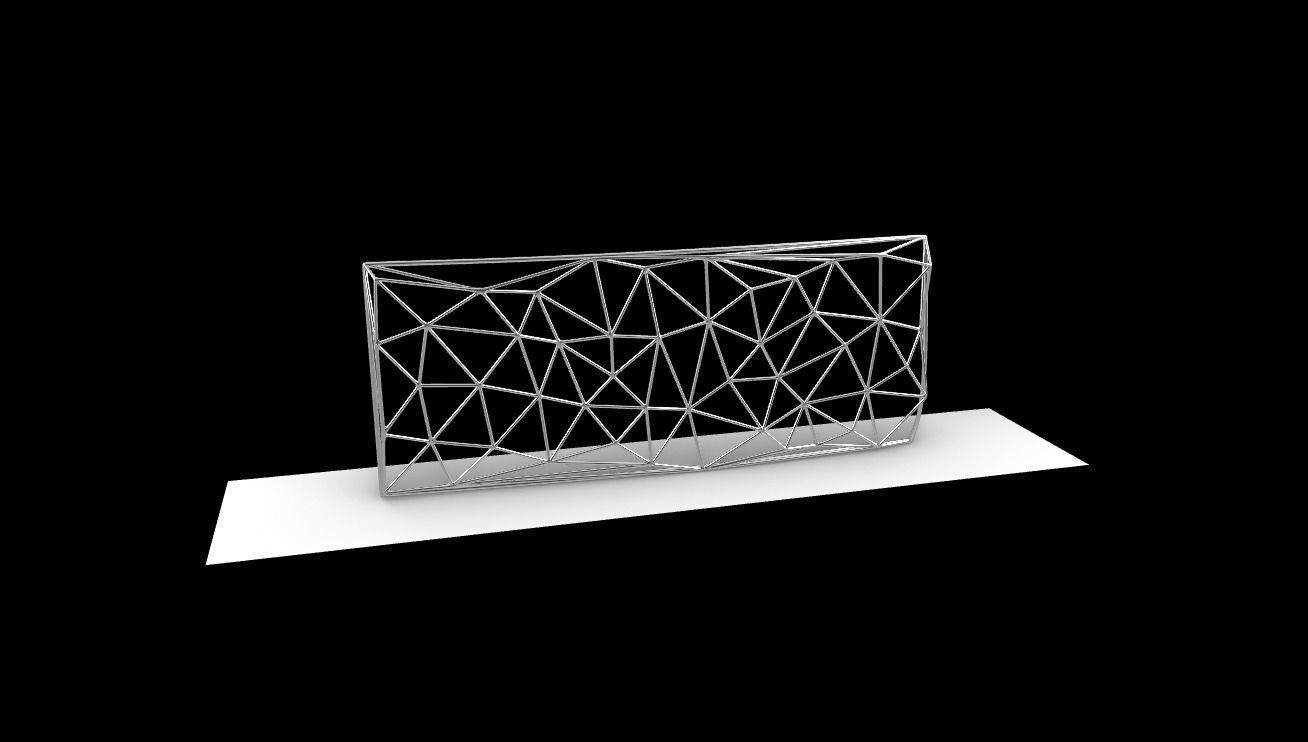 Triangulated Wall random points v3 3D model_14