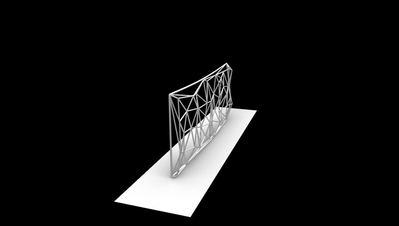 Triangulated Wall random points v3 3D model_10