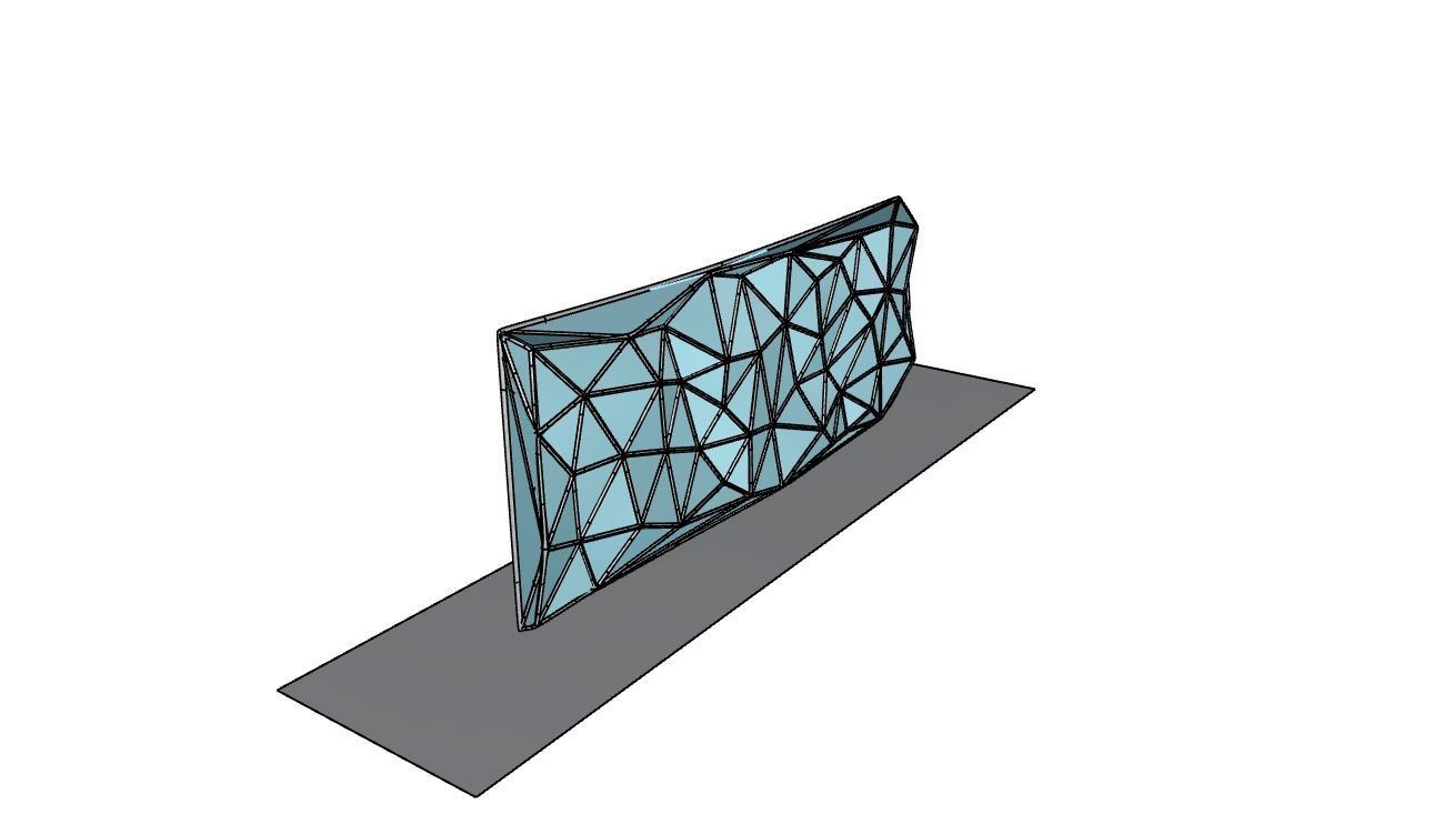 Triangulated Wall random points v3 3D model_32