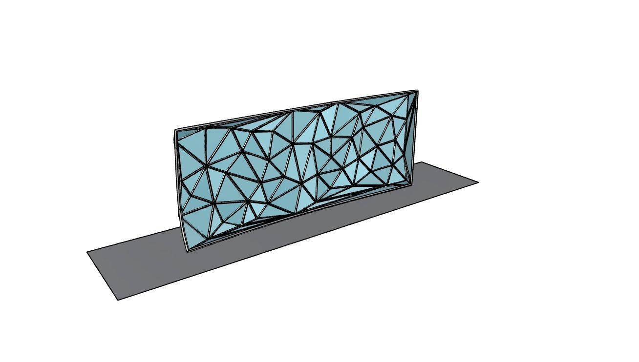 Triangulated Wall random points v3 3D model_23