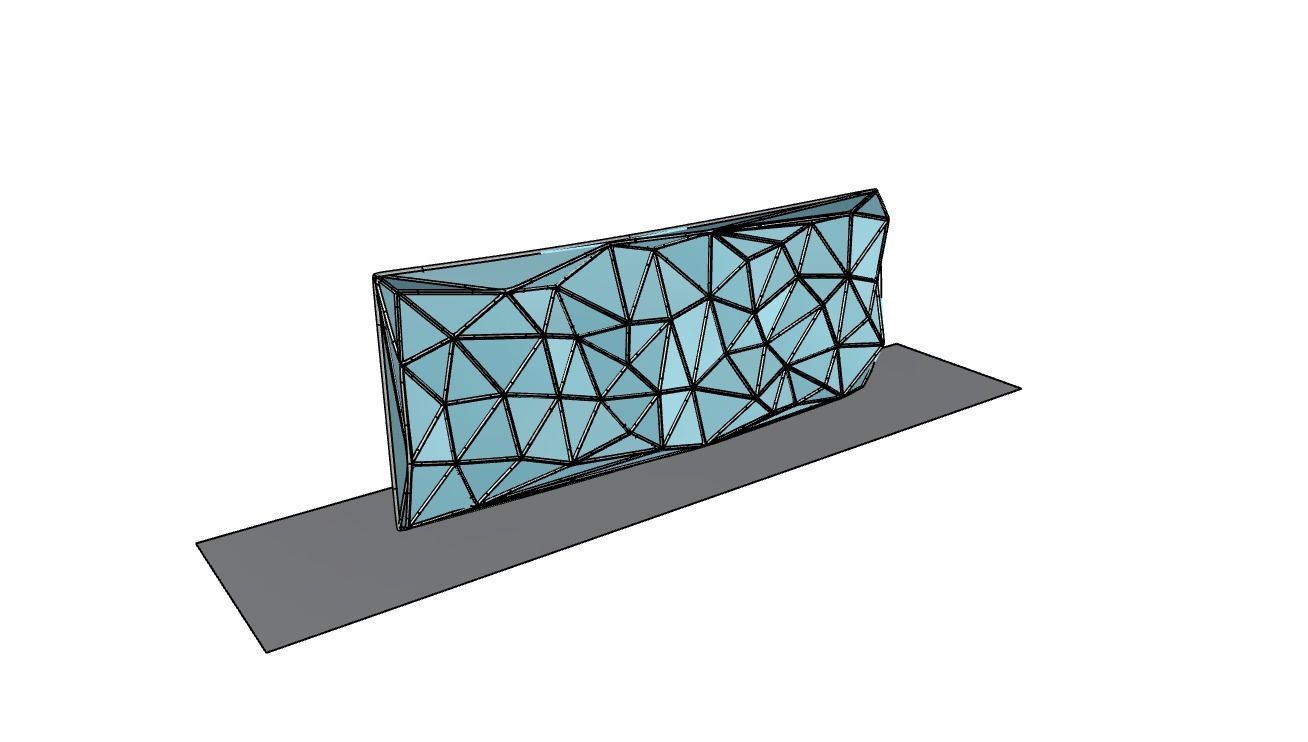 Triangulated Wall random points v3 3D model_34