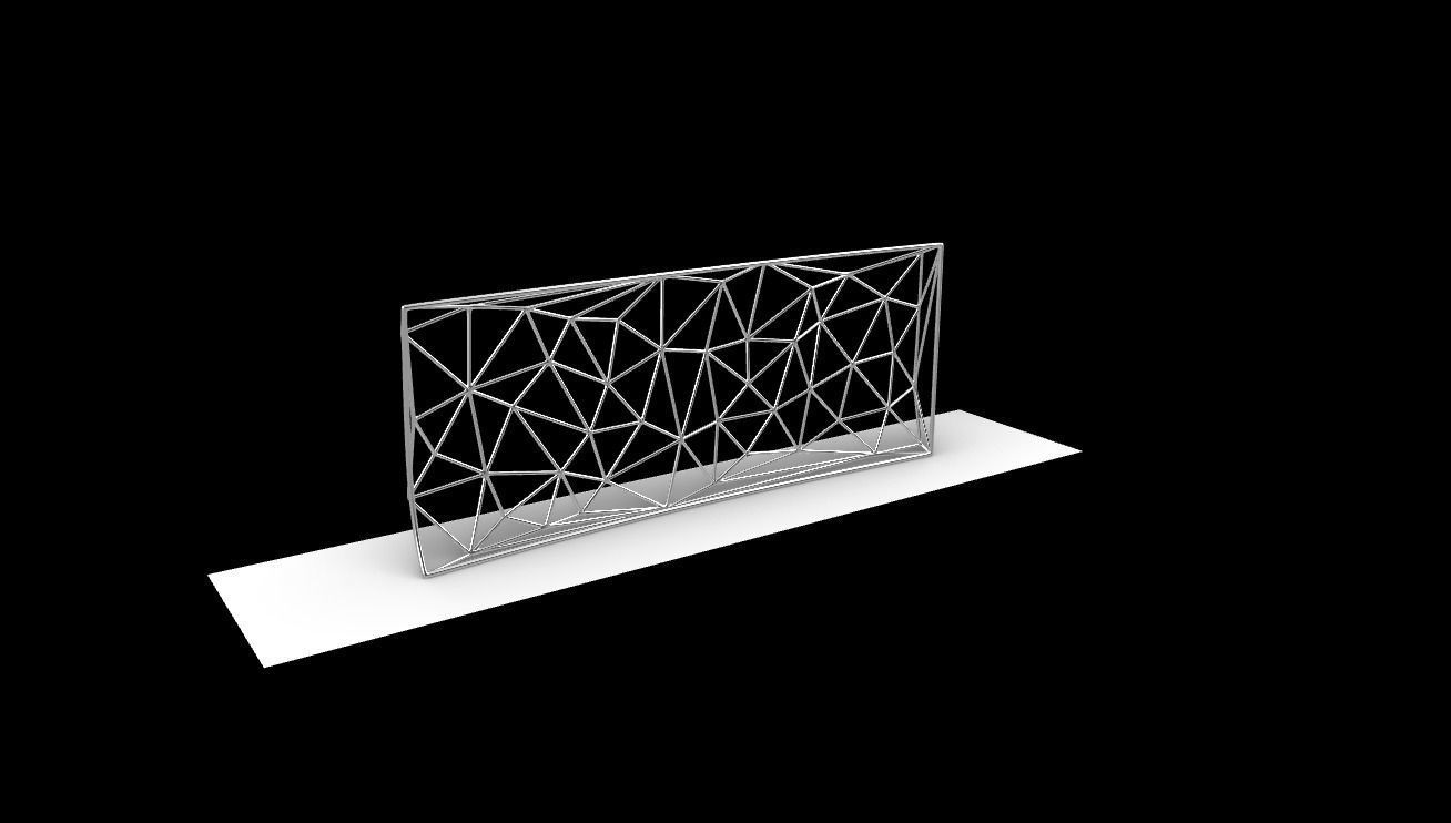 Triangulated Wall random points v3 3D model_21