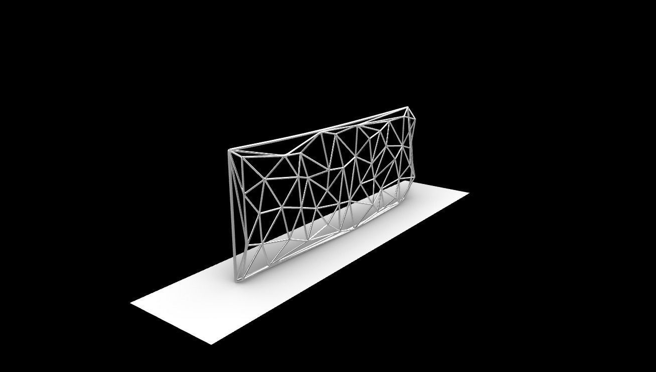 Triangulated Wall random points v3 3D model_11