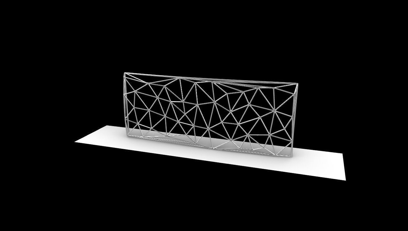 Triangulated Wall random points v3 3D model_13