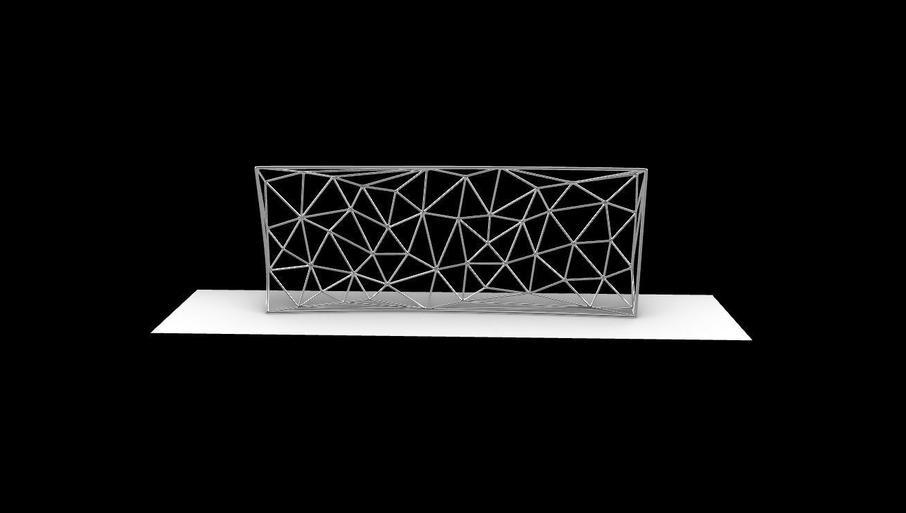 Triangulated Wall random points v3 3D model_4