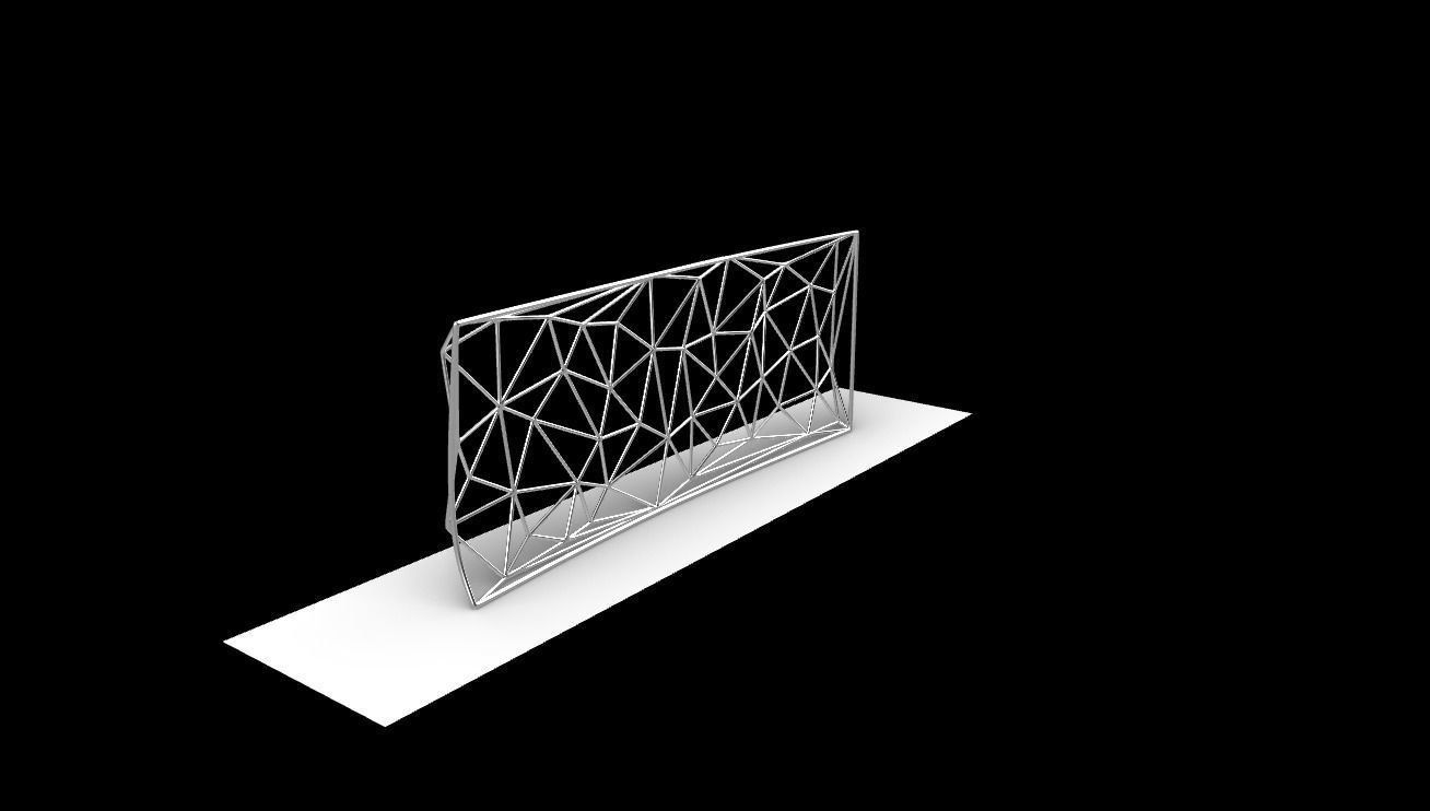 Triangulated Wall random points v3 3D model_20